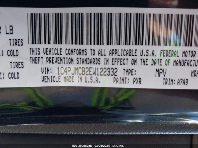 1C4PJMCB2EW122332 Jeep Cherokee Latitude
