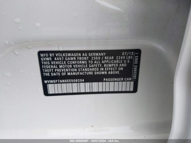 WVWBP7ANXEE508204 Volkswagen Cc 2.0t Sport