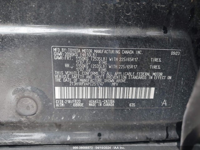 Toyota RAV4 LE 2023 2T3H1RFV4PC251747 Image 9
