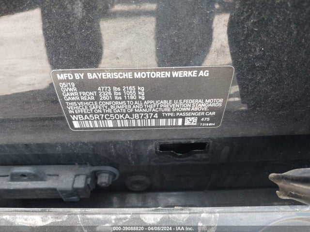 WBA5R7C50KAJ87374 BMW 330i Xdrive
