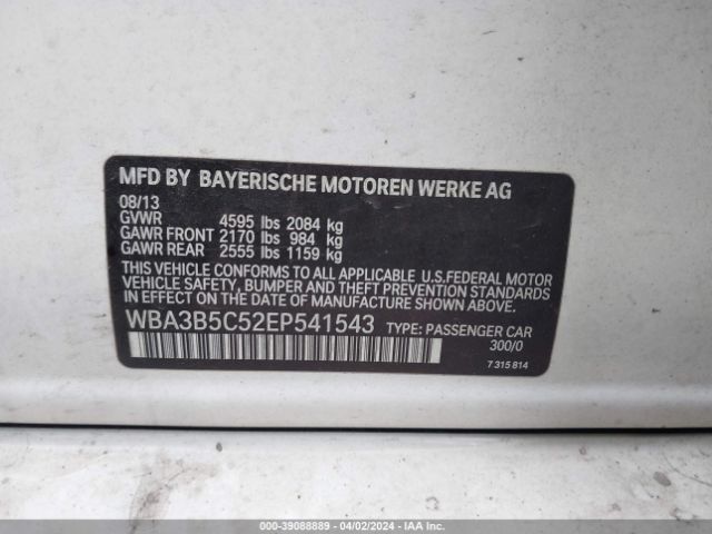 WBA3B5C52EP541543 BMW 328i Xdrive