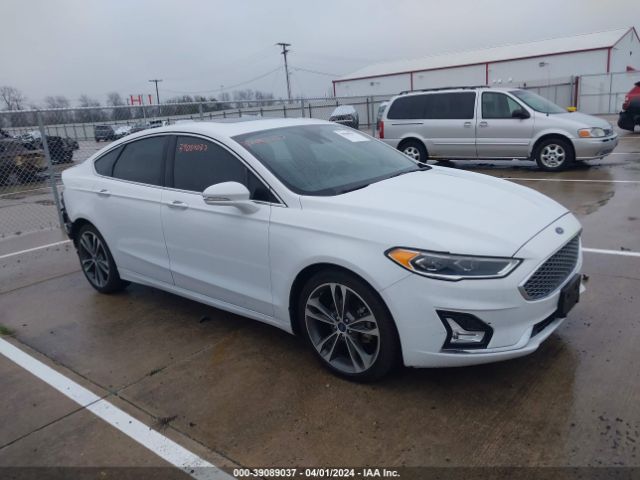 Auction sale of the 2019 Ford Fusion Titanium, vin: 3FA6P0D92KR187149, lot number: 39089037