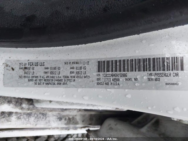 1C3CCCAB4GN152886 Chrysler 200 Limited