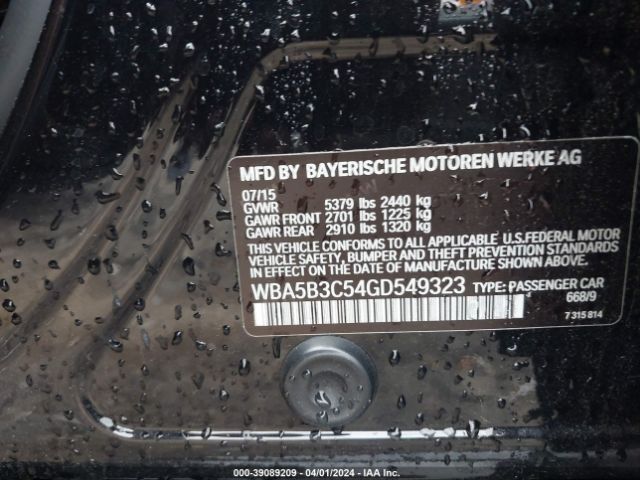 WBA5B3C54GD549323 BMW 535i Xdrive