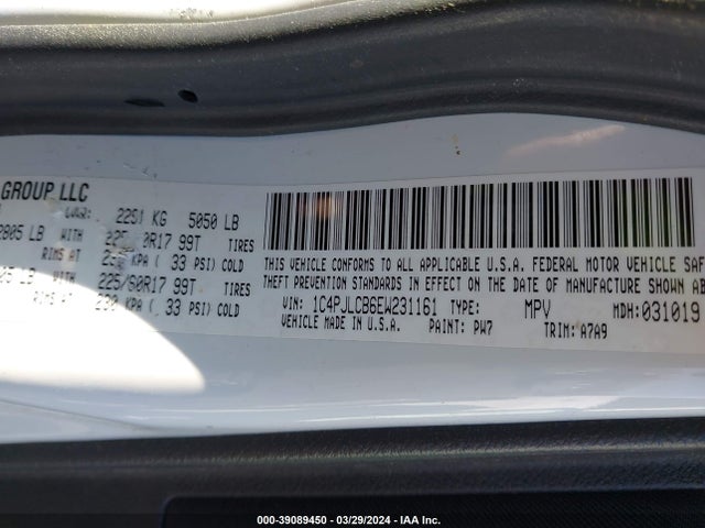 Jeep Cherokee Latitude 2014 1C4PJLCB6EW231161 Image 9