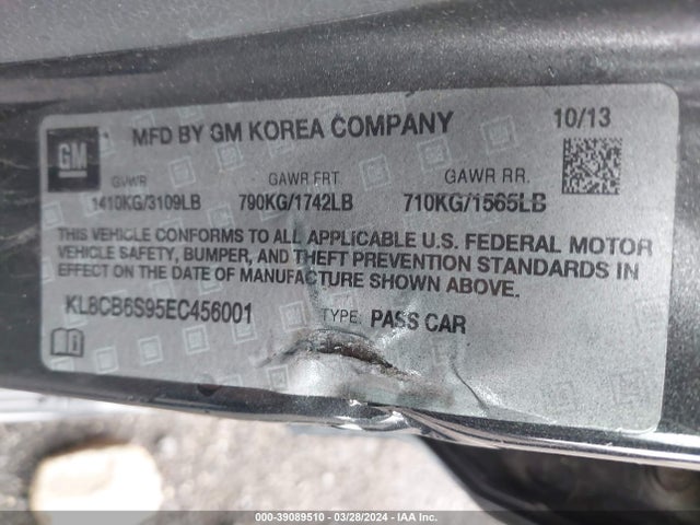 Chevrolet Spark Ls Auto 2014 KL8CB6S95EC456001 Image 9