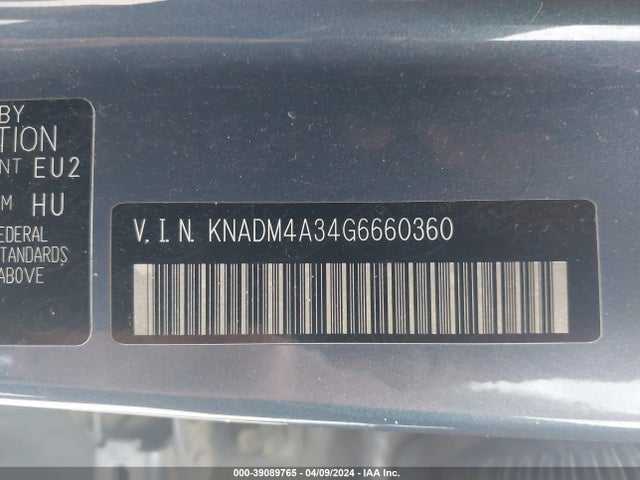 KIA RIO LX 2016 KNADM4A34G6660360 Image 9