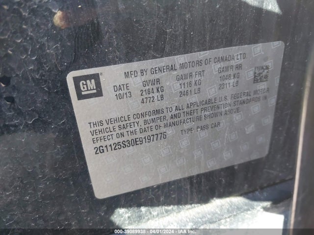 Chevrolet Impala 2lt 2014 2G1125S30E9197776 Image 9