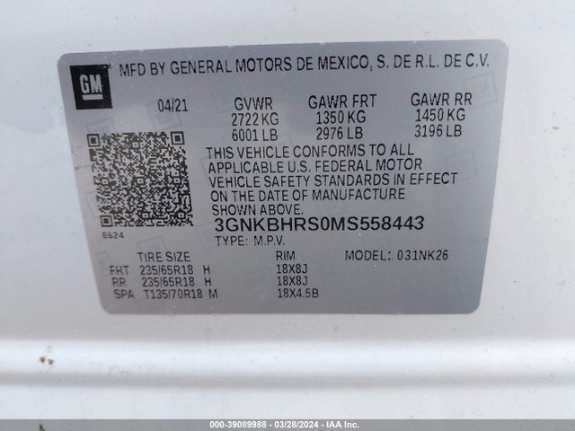 Chevrolet Blazer Awd 2lt 2021 3GNKBHRS0MS558443 Image 9