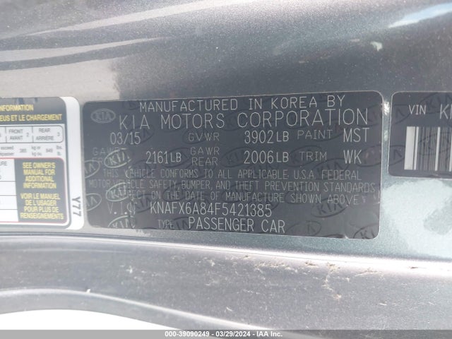 KIA Forte Koup Ex 2015 KNAFX6A84F5421385 Image 9
