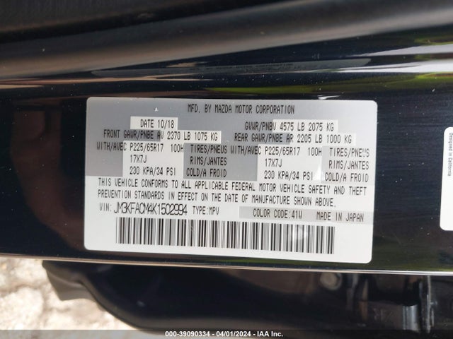 Mazda Cx-5 Touring 2019 JM3KFACM4K1502994 Image 9