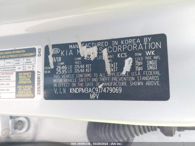 KIA Sportage Lx 2018 KNDPM3AC9J7479069 Image 9