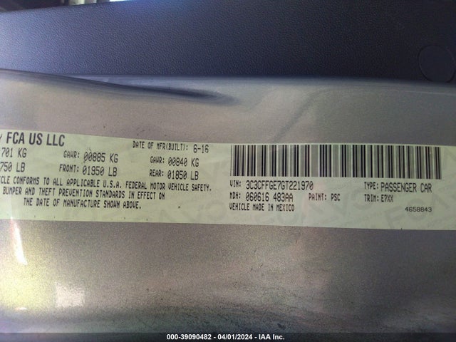2016 FIAT 500E 3C3CFFGE7GT221970 Photo 8