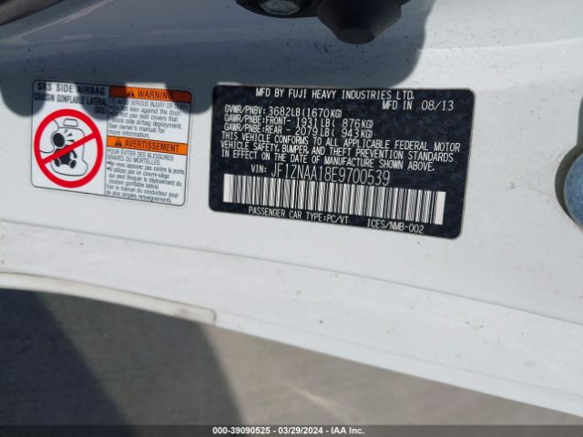 JF1ZNAA18E9700539 Scion FR-S