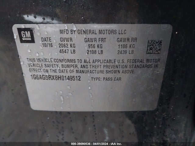 Cadillac Ats Standard 2017 1G6AG5RX8H0149512 Image 9