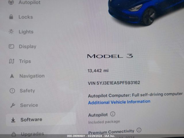 5YJ3E1EA5PF593162 Tesla Model 3 Rear-wheel Drive