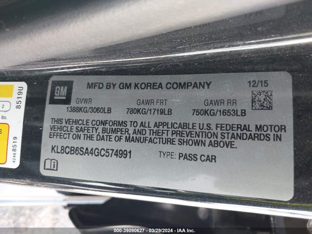 Chevrolet Spark Ls Cvt 2016 KL8CB6SA4GC574991 Image 9