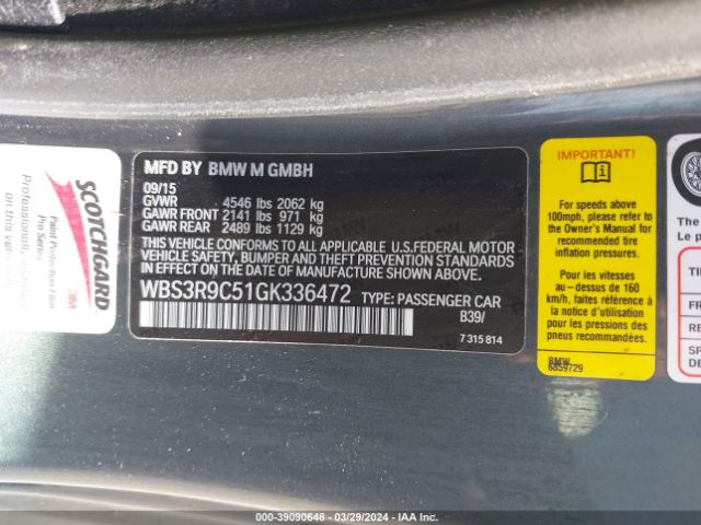WBS3R9C51GK336472 BMW M4