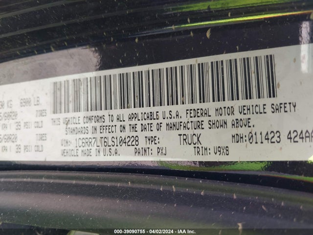 RAM 1500 Classic Warlock  4x4 5'7 Box 2020 1C6RR7LT6LS104228 Image 9