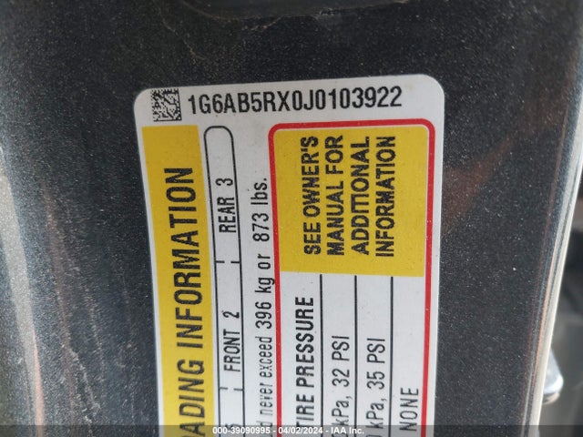 1G6AB5RX0J0103922 Cadillac ATS LUXURY