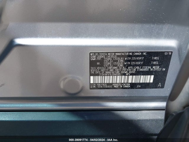 Toyota RAV4 LE 2020 2T3H1RFV1LC046395 Image 9