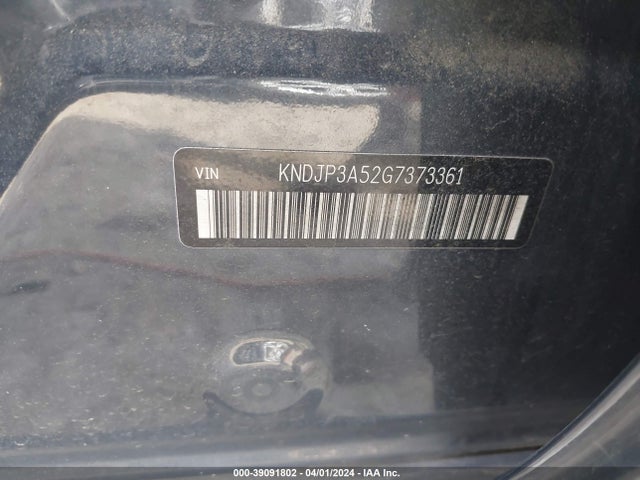 KIA SOUL + 2016 KNDJP3A52G7373361 Image 9