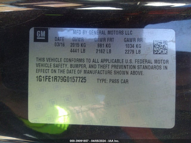 Chevrolet Camaro 1ss 2016 1G1FE1R79G0157725 Image 9