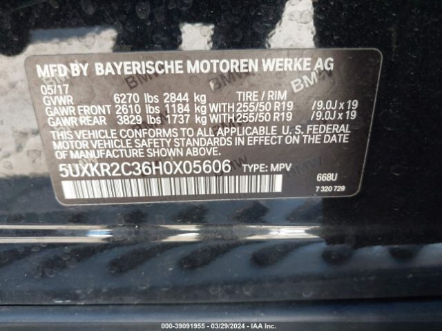 5UXKR2C36H0X05606 BMW X5 Sdrive35i