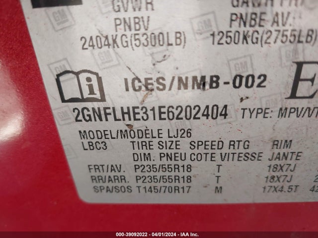 Chevrolet Equinox Ltz 2014 2GNFLHE31E6202404 Image 9