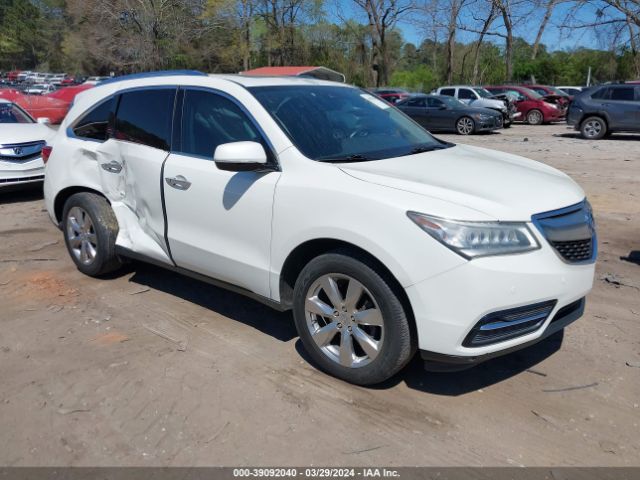 Auction sale of the 2016 Acura Mdx Advance   Entertainment Packages/advance Package, vin: 5FRYD4H91GB045251, lot number: 39092040