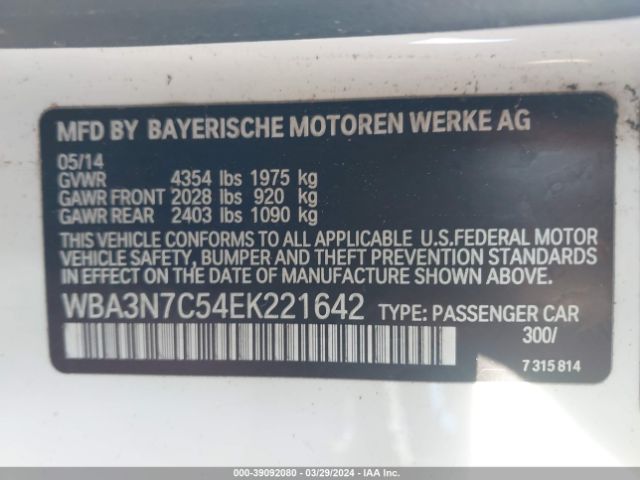 WBA3N7C54EK221642 BMW 428i