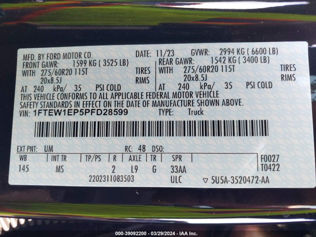 Ford F-150 Xlt 2023 1FTEW1EP5PFD28599 Image 9