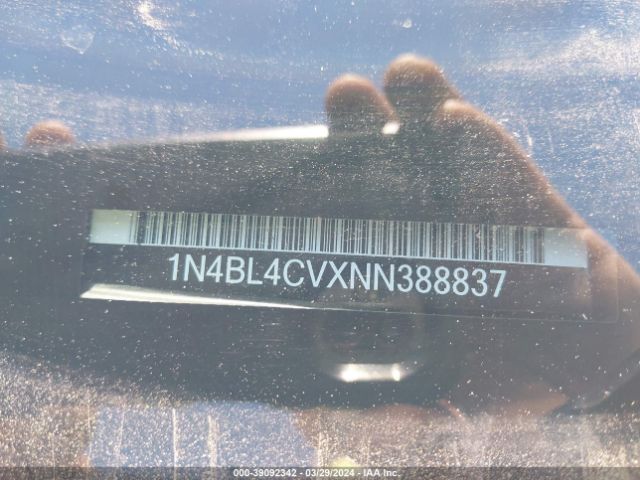 1N4BL4CVXNN388837 Nissan Altima Sr Fwd