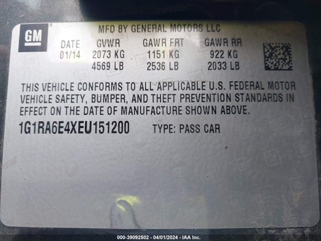 Chevrolet Volt 2014 1G1RA6E4XEU151200 Image 9