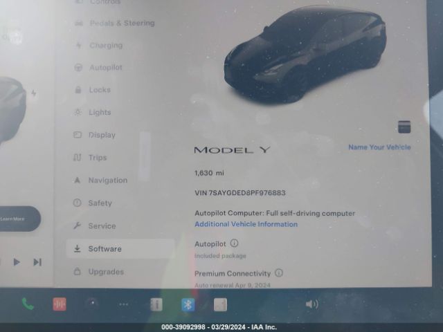 7SAYGDED8PF976883 Tesla Model Y Rwd