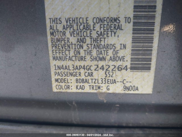 Nissan Altima 2.5 Sl 2016 1N4AL3AP4GC242264 Image 9