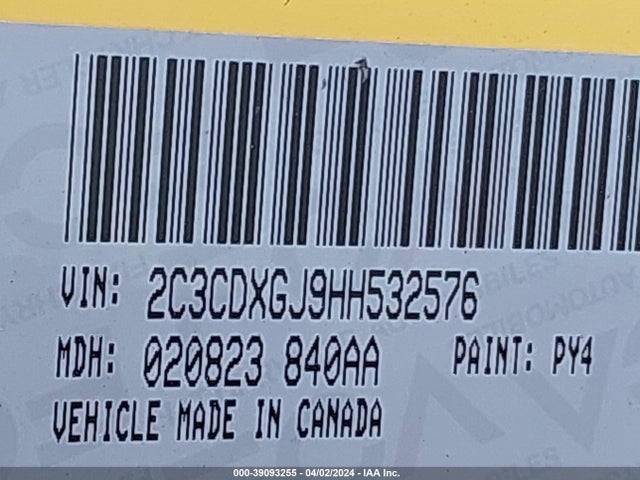 Продажа на аукционе авто 2017 Dodge Charger Daytona 392 Rwd, vin: 2C3CDXGJ9HH532576, номер лота: 39093255
