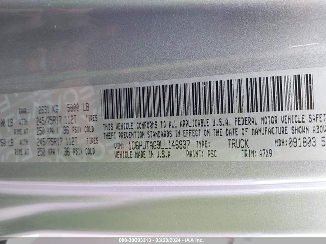 1C6HJTAG9LL146937 Jeep Gladiator Sport S 4x4