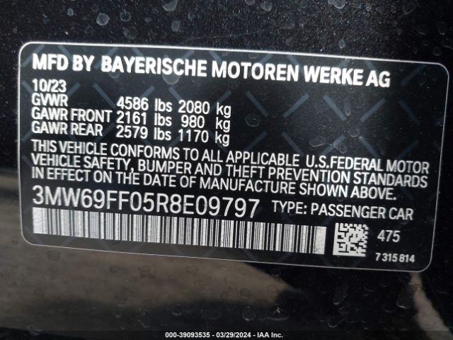 3MW69FF05R8E09797 BMW 3 Series 330i