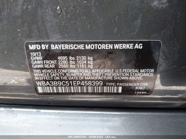 WBA3B9C51EP458399 BMW 335i Xdrive