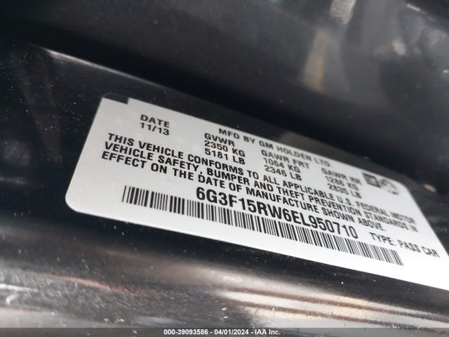 Chevrolet SS 2014 6G3F15RW6EL950710 Image 9
