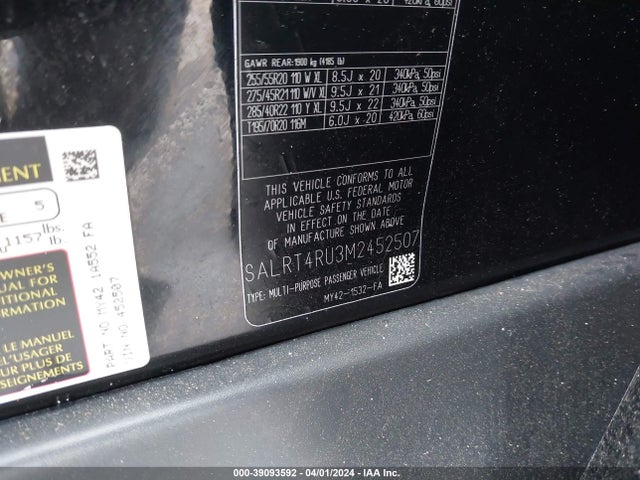 Land Rover Discovery P360 S R-dynamic 2021 SALRT4RU3M2452507 Image 9