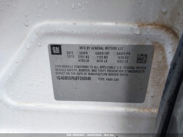 1G4GB5GR9EF200045 Buick Lacrosse Leather Group