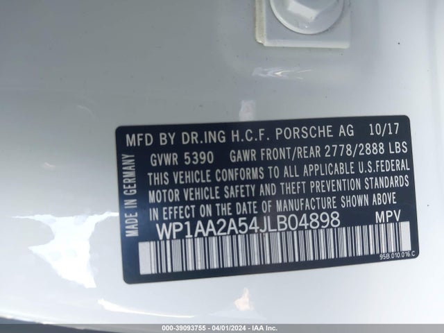 2018 PORSCHE MACAN WP1AA2A54JLB04898 Photo 8