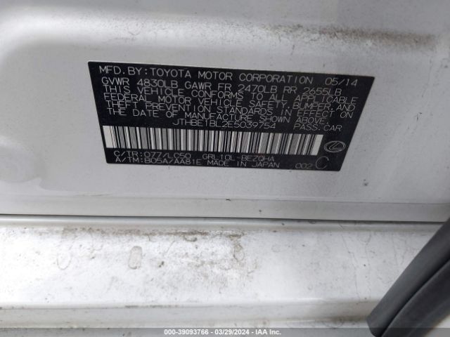 JTHBE1BL2E5039754 Lexus GS 350