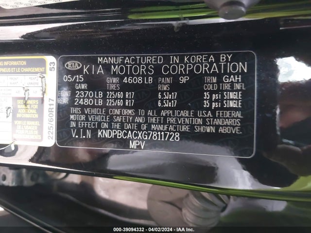 KIA Sportage Lx 2016 KNDPBCACXG7811728 Image 9