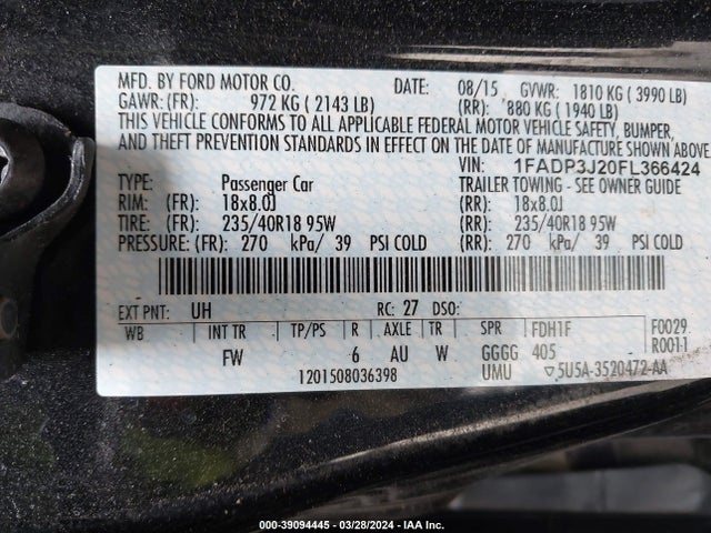 Ford Focus Titanium 2015 1FADP3J20FL366424 Image 9