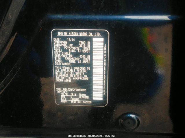 JN8AZ2NE2F9083062 Infiniti QX80