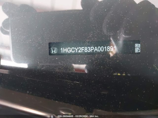 1HGCY2F83PA001891 Honda Accord Hybrid Touring
