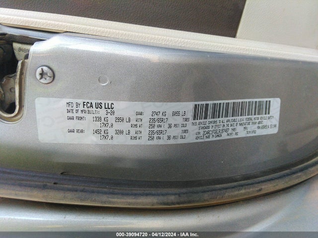 2C4RC1FG6LR197467 Chrysler Pacifica Touring